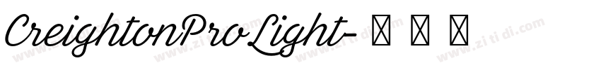 CreightonPro Light字体转换